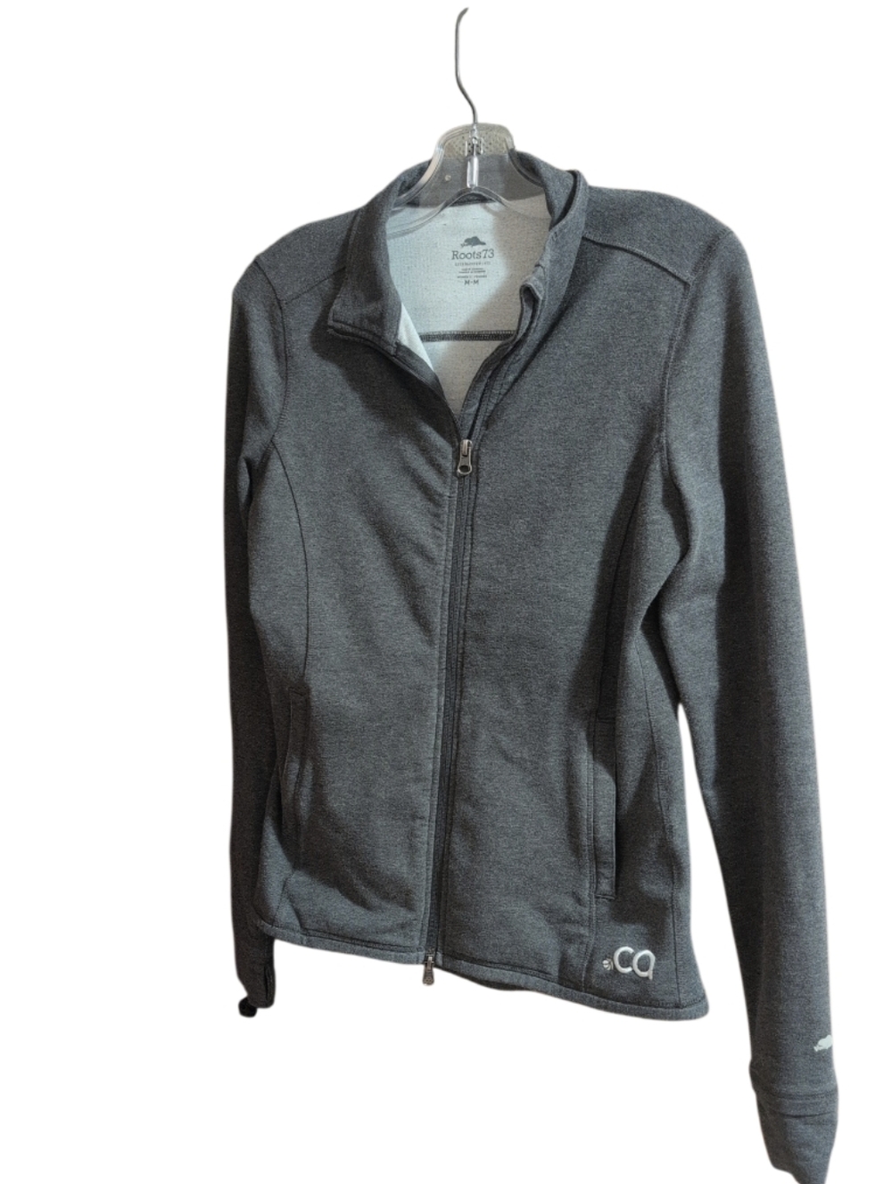 Roots 73 Women’s Medium Gray Full Zip Jacket Lightweight Athletic Casual Canada